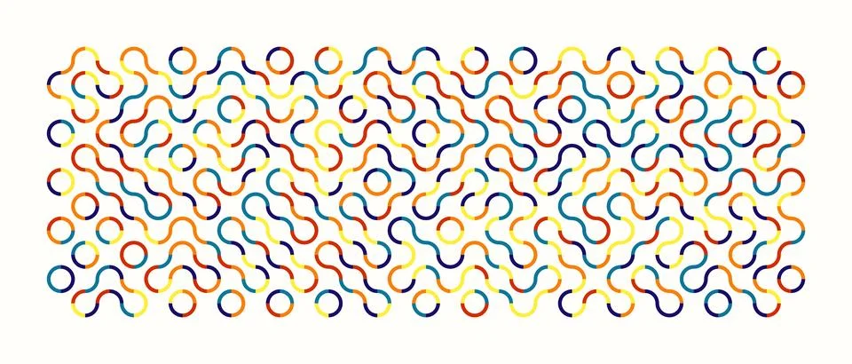 Colorful Geometric Maze Pattern, vector print illustration Stock Illustration