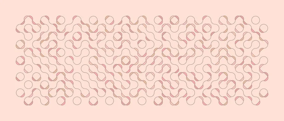 Colorful Geometric Maze Pattern, vector print illustration Stock Illustration