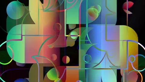 Colorful Geometric Modern Abstract Background Loop Video stock 333291201