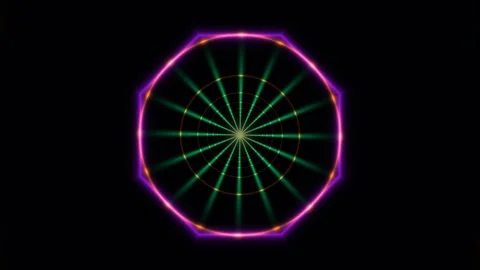 Colorful geometric motion background loop for visuals Stock Footage 340788989
