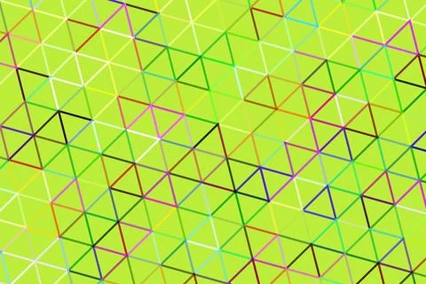 Colorful geometric pattern with 3d cube shapes on green background Stock Illustration