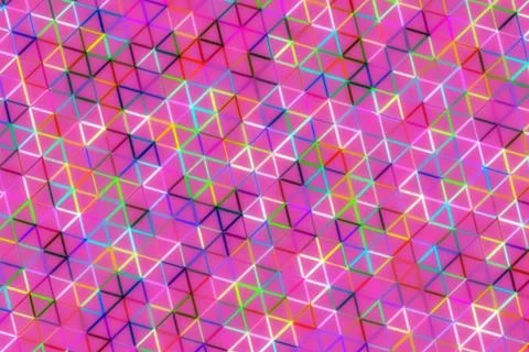 Colorful geometric pattern with 3d cubes in pink background 스톡 일러스트