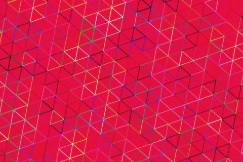 Colorful geometric pattern with 3d cubes on pink background Stock Illustration