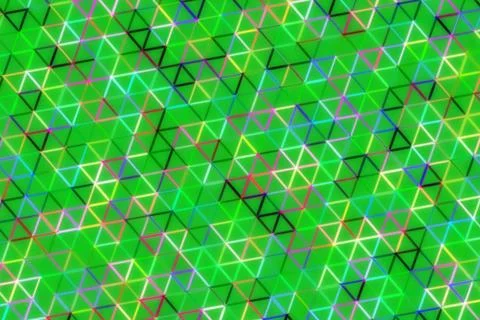 Colorful geometric pattern of 3d cubes on green background 스톡 일러스트