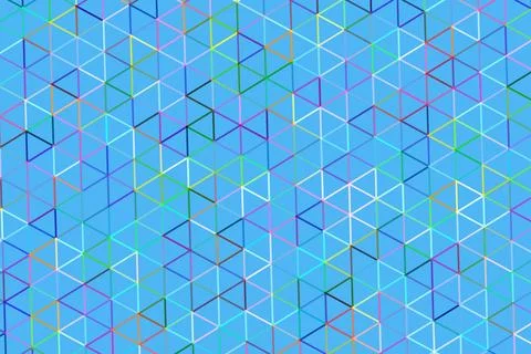 Colorful geometric pattern with 3d hexagon shapes background Stock Illustration