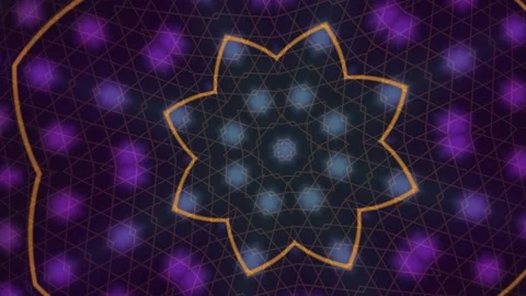 Colorful geometric pattern with abstract shapes on dark Stock Footage 340297548