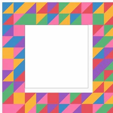 Colorful geometric pattern with abstract zigzag design on transparent backg.. Stock Illustration