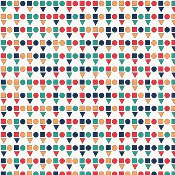 Colorful geometric pattern with arrows circles and squares for graphic desi.. Stock Illustration