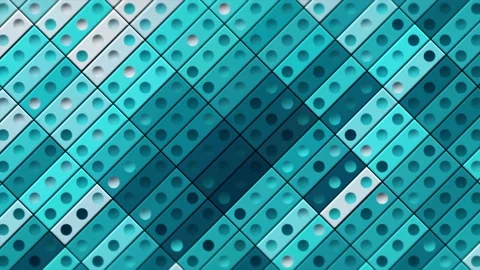 Colorful geometric pattern with blinking rectangles and symmetrical circles Stock Footage 168188246