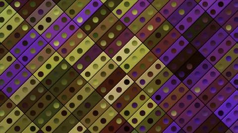Colorful geometric pattern with blinking rectangles and symmetrical circles Stockillustratie