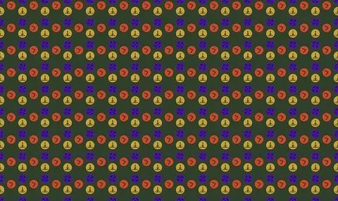 Colorful geometric pattern with bright shapes on dark background Stock Illustration