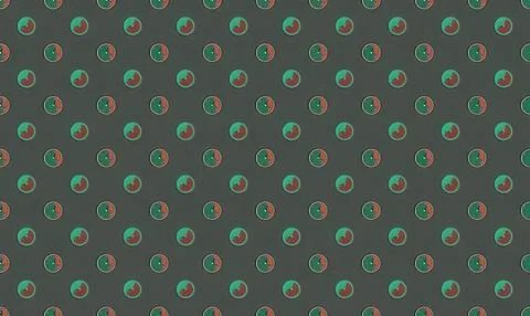 Colorful geometric pattern with circles on dark background Stock Illustration