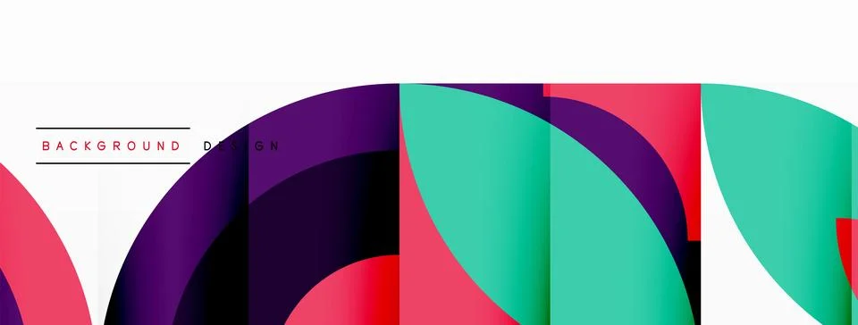 A colorful geometric pattern with circles on a white background Stock Illustration