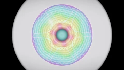 Colorful geometric pattern with circular shapes and waves Stock Footage 337386342