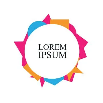 Colorful Geometric Pattern with copy space - Vector Modern Illustration on white イラスト素材