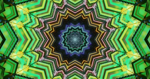 Colorful geometric pattern creates a mesmerizing visual experience in a sea.. Stock Footage 315216699
