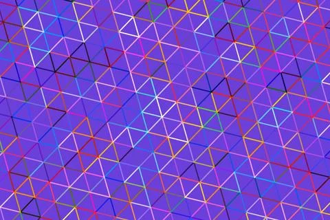 Colorful geometric pattern of cubes and lines on purple background イラスト素材