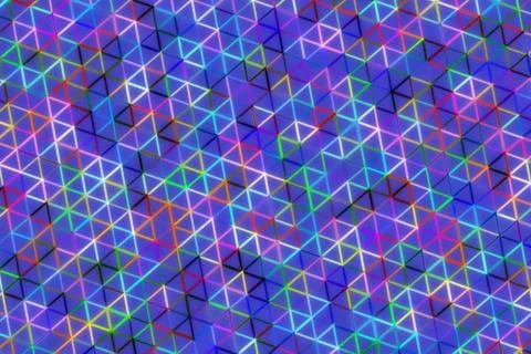 Colorful geometric pattern with cubes and lines in vibrant shades Stock Illustration