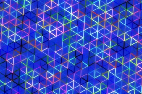 Colorful geometric pattern with cubes and lines on blue background Stock Illustration