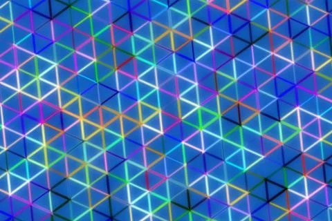 Colorful geometric pattern with cubes and lines Stock Illustration