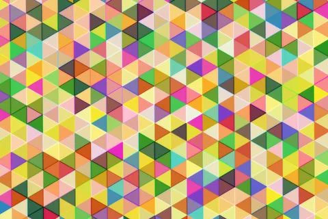Colorful geometric pattern with cubes and triangles Stock Illustration