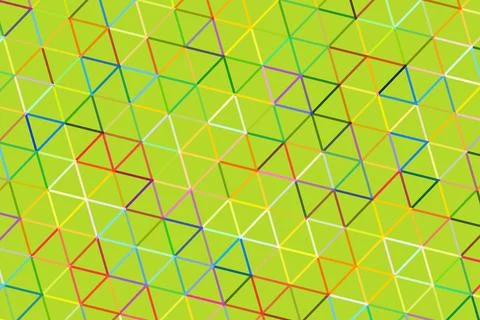 Colorful geometric pattern with cubes and lines on green Stock Photos