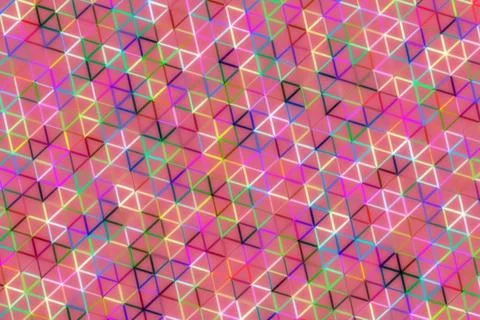 Colorful geometric pattern with cubes in pink and purple shades Stock Illustration