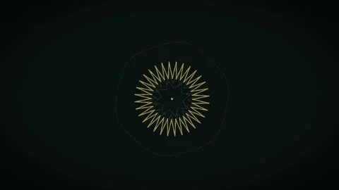 Colorful geometric pattern on a dark background with unique shapes Stock Footage 337301179