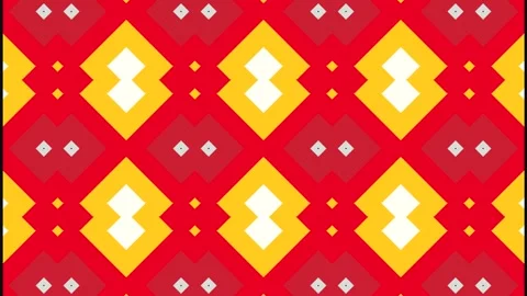 Colorful geometric pattern design in red, yellow, and gray tones created in.. Stock Footage 332644577