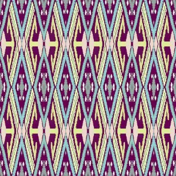 Colorful geometric pattern with diamond shapes and lines Stock Illustration