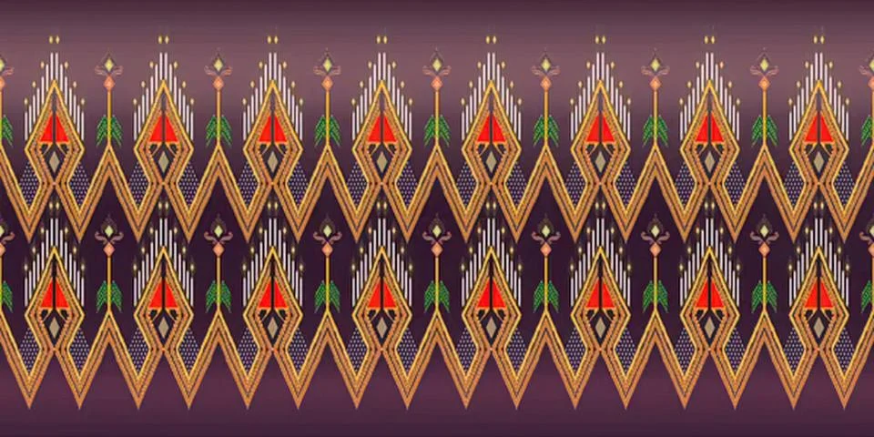 Colorful geometric pattern with diamond shapes and vibrant colors Stock Illustration