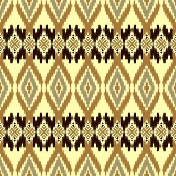 Colorful geometric pattern with diamonds and floral designs Stockillustratie
