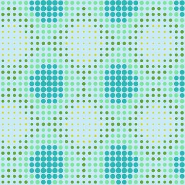 Colorful geometric pattern with dots and circles in a grid layout Stock Illustration