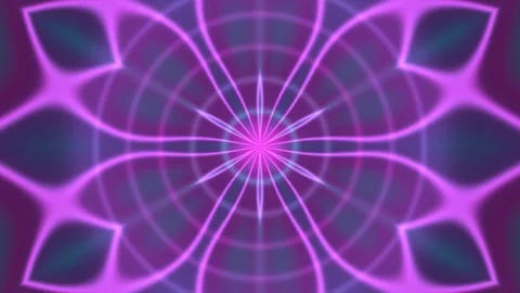 Colorful geometric pattern with glowing lines in purple Stock Footage 340304070