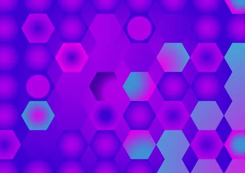 Colorful geometric pattern. Gradient hexagon background Stock Illustration