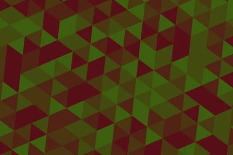 Colorful geometric pattern with green and red triangles Stock Illustration
