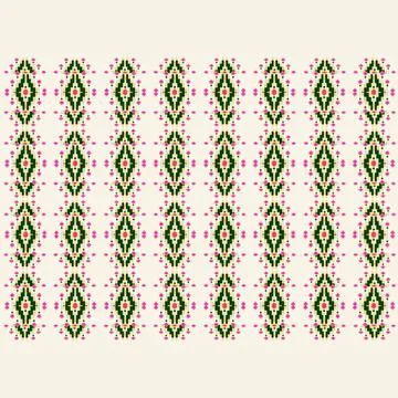 Colorful geometric pattern with green yellow and red accents Stock Illustration