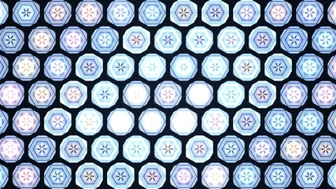 Colorful geometric pattern with hexagons and circles in Stock Footage 339329620