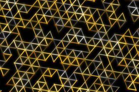 Colorful geometric pattern of illuminated triangles and lines Stock Illustration