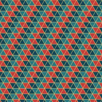 Colorful geometric pattern with interlocking triangles and lines illustration Stock Illustration