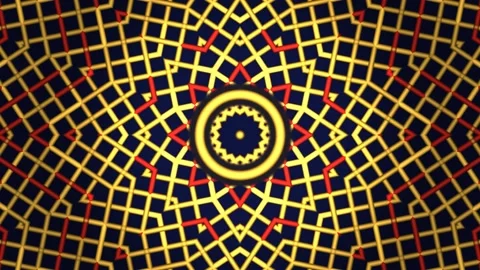 Colorful geometric pattern with intricate design and shapes Stock Footage 338302383