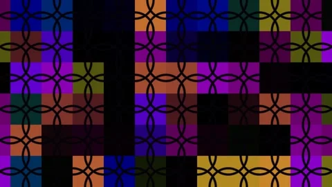 Colorful geometric pattern with intricate shapes and dark 스톡 동영상 338292770