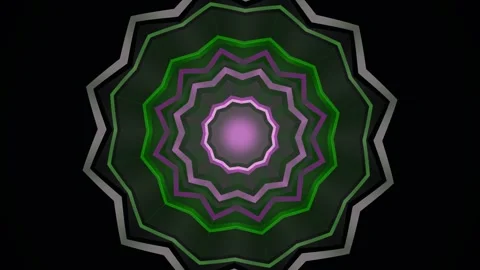 Colorful geometric pattern with layers and shapes in motion Stock Footage 340396547