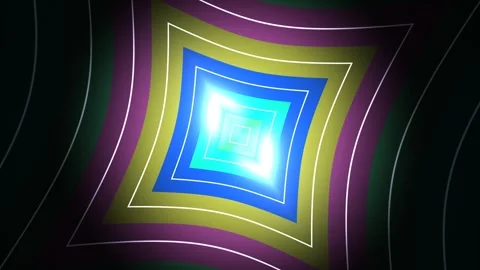 Colorful geometric pattern with light effects in a dark Video stock 338301671