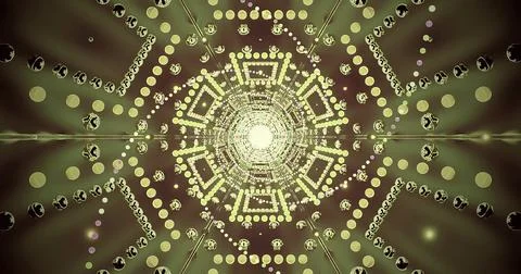 Colorful geometric pattern with light effects in a mesmerizing design Stock Illustration