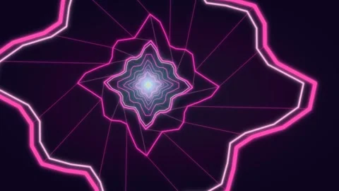 Colorful geometric pattern with light rays in dark background Stock Footage 337301446
