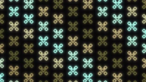 Colorful geometric pattern with lights and shapes in motion Stock Footage 338195772