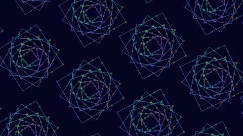 Colorful geometric pattern with lines and shapes Stock-Footage 258903745