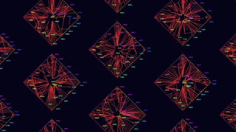 Colorful geometric pattern with lines and diamond shapes 스톡 동영상 315084599