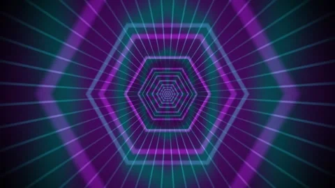 Colorful geometric pattern with lines forming a 3D effect Stock Footage 340359143